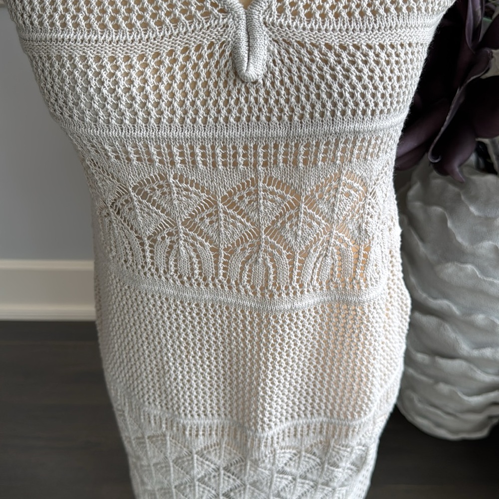 Oysho Crochet Knit Maxi Dress. Size Xs. View 2